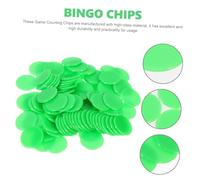CORHAD 100pcs Bingo Counting Chips Solid Green Game Tokens for Gambling and Math Learning Smooth Surface Counters for Family Fun and Educational Use