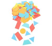 CORHAD 100pcs Geometric Shape Pieces Learning Kit for Shape Recognition and Critical Thinking Development Versatile Educational for Individual and Group Activities