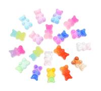 CORHAD 100pcs Glitter Bear Charms DIY Resin Accessories for Phone Case Decor Cute Craft Adornments with Adorable Design for Creative Handmade Projects