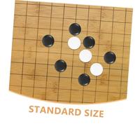 CORHAD 100pcs Go Chess Pieces Compact Resin Go Game Stones Broken-resistant Board Game Beads for Travel and Storage Black White Pieces