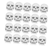 CORHAD 100pcs Halloween Alloy Skull Spacer Beads Large Hole for DIY Jewelry Making Gothic Skeleton Craft Supplies Pendant Charm
