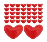 CORHAD 100pcs Love Heart Charm Resin Red Heart-shaped DIY Jewelry Charm for Necklaces and Crafting, Beginner-friendly, Valentine's Day