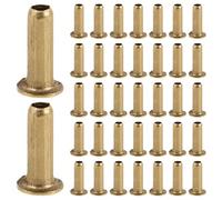 CORHAD 100pcs Lyre Harp Hollow Rivets - 3/32" Metal Tubular Eyelets for Harp String Repair and Instrument Maintenance - Fits DIY Crafting and Professional Repairs