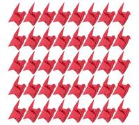 CORHAD 100pcs Red Origami Cranes Pre-Folded Paper Crane Ornaments 10x10cm for Shower Decorations, Wedding Favors, Birthday Party Garland Craft Supplies
