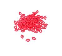 CORHAD 100pcs Resin Red Lips Shape DIY Embellishments for Phone Case Clothes Bags Shoes 10MM Random Colour Easy to Attach