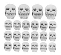 CORHAD 100pcs Skull Head Charms Large Skeleton Spacer Beads for DIY Bracelet Necklace Earring Making Alloy Gothic Jewelry Accessories for Halloween Party Craft Supplies