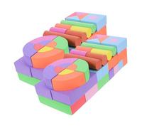 CORHAD 100pcs Soft Eva Building Blocks Safe Early Education for Promotes Hands Skills and Intellectual Development Bright Colors Odorless and