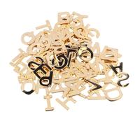 CORHAD 100pcs Stainless Steel DIY Letter Pendants Delicate English Alphabet Craft Decorations Gold Tone Charms for Necklace Making and Bracelet Accessories