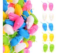 CORHAD 100pcs Tooth Storage Box with Colorful Mouse Design Plastic First Tooth Keepsake Case Organizer for Boys and for Childhood Memory