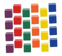 CORHAD 100pcs Wooden Craft Cubes DIY Square Blocks Precise Cutting Wood Cubes for Adults Creative Building Materials Educational and Craft Supplies