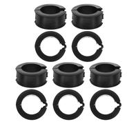 CORHAD 10pcs Bicycle Handlebar Rubber Gaskets Set with Non-Marring Stem Spacers 22.2-31.8mm Shock Absorption Adapter Rings for Road and Mountain Bike Steering Compatibility