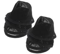 CORHAD 10pcs Black Mesh Hair Net Caps for Women and Men, Comfortable and Breathable Fabric with Elastic Bands, for Stage Performances and Weddings, Easy to Use Stylish Hair Wraps