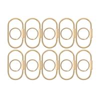 CORHAD 10pcs Brass Key Rings Set with Secure Twist Lock, Multipurpose U-Shaped Keychain Hooks and 25mm Flat Key Rings, Sturdy Copper Material for Outdoor Activities and Adventure