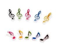 CORHAD 10pcs Colorful Plastic Piano Music Holders Music Notes Grip Clips for Pianists Musicians and Lovers Page Clips