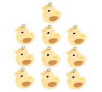 CORHAD 10pcs Cute Duck Charms Pendants for DIY Jewelry Making Lightweight Resin Animal Pendants for Earrings Necklaces Bracelets Keychains Craft Accessories