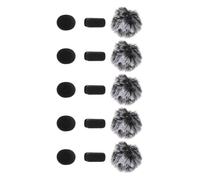 CORHAD 10pcs Lavalier Mic Wind Muff Lapel Microphone Fur Windshield Sponge Covers Windproof Clips for Mini Clip Wireless Lavalier Microphone Accessories