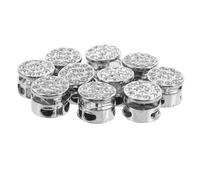 CORHAD 10pcs Metal Double Hole Spring Cord Locks Replacement Drawstring Stoppers Fasteners for Bags Jackets Pants Toggle End Clips