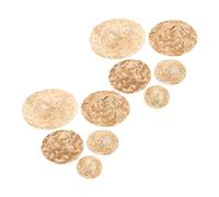 CORHAD 10pcs Miniature Woven Straw Hats Natural Straw Material Small Round Top Cowboy Caps for Dolls DIY Crafts Rustic Vintage Style Crafting Ornaments