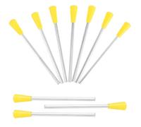 CORHAD 10Pcs Plastic and Metal Triangle Iron Sticks Set with Mallets Simple to Use Percussion Instrument Accessories for Music Education and Rhythm Practice Assorted Colours 13Cm Length