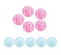 CORHAD 10pcs Plastic Cat Balls with Bells Interactive Chase Rattle for Cats to Reduce Loneliness Indoor Playing Random Color