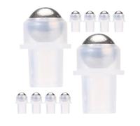 CORHAD 10pcs Roller Ball Perfume Bottle Replacement Tops with Leakproof Design for Essential Oil Bottles, Made of Steel and Plastic, for DIY Production and Refillable Containers