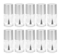 CORHAD 10pcs Small Glass Nail Polish Bottles with Brush Cap Refillable Cosmetic Containers for Nail Art Storage and Portable Sub Package Craft Jars
