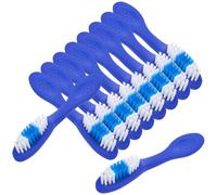 CORHAD 10Pcs Small Toothbrushes Soft Bristles Short Large Handle Plastic Nylon Gentle on Teeth and Gums Deeply Clean Teeth for Prisons and Rehabilitation Centers