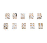 CORHAD 10pcs Two Color Square Acrylic Dice with Large Black and White Playing Dice for Bar Games Family Gatherings Party Decorations Lightweight and Game Props