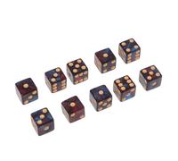 CORHAD 10pcs Two Color Square Dice with Large Sided Acrylic Game Dice for Party Family Gathering Camping and Board Games
