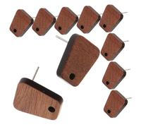 CORHAD 10Pcs Wooden Earring Blanks with Flat Head for DIY Jewelry Making Safe Ear Material Secure Fit Ear Finding for Crafting Unique Earrings