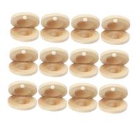CORHAD 12 pcs Wooden Castanets Music Instrument with Smooth Surface Sound Small for S Music Education and Coordination Development