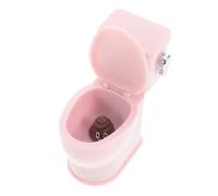 CORHAD 12 Scale Miniature Dollhouse Toilet, Pink Tiny Bathroom Accessory with Sound and Rechargeable Feature, Miniature Furniture for Dollhouse Decor and Pretend Play