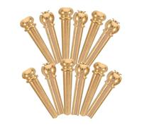CORHAD 12pcs Acoustic Guitar Bridge Pins Solid Brass Bridge Pegs for Secure String Fixation Bright Tone Enhancement Replacement Repair Kit for Acoustic Folk Guitars Easy Maintenance