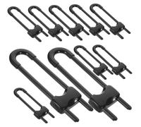 CORHAD 12pcs Child Safety Cabinet Locks Baby Proofing U-Shaped Drawer Latches Black for Nursery and Home Cabinet Security
