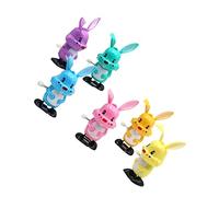 CORHAD 12pcs Easter Wind Up Walking Rabbit for Cartoon Clockwork Set Promotes Crawling Hand Eye Coordination and Color Recognition Development