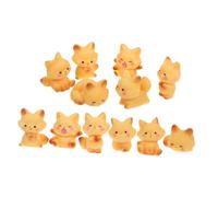 CORHAD 12pcs Fox Figurines Intricately Detailed Resin Animal Ornaments for Wedding Table Decor Shower Favors Dessert Displays Birthday Gifts Charming