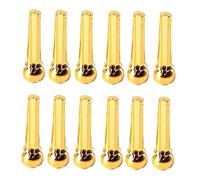 CORHAD 12pcs Guitar Bridge Brass String Studs for Guitars Replacement String Pegs Bridge Pins for Classical Tuning Pegs