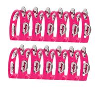 CORHAD 12pcs Handheld Tambourine with Bells Lightweight Plastic Percussion Shaker for Rhythm Learning Motor Skill Development Classroom Activities and Parties