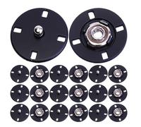 CORHAD 12pcs Invisible Snap Buttons for Sewing 0.91 Inch Zinc Alloy Round Flat Concealed Clothing Buttons with Double-Layer Alignment, Prevent Discomfort, for Jackets and Outerwear