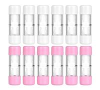 CORHAD 12pcs Leakproof Travel Contact Lens Case for Rigid Gas Permeable Lenses with Compact Plastic Design and Separated Compartments, for Daily Use and Travel Storage
