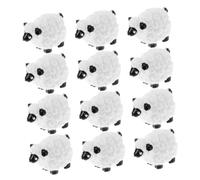 CORHAD 12Pcs Mini Resin Sheep Figurines Compact Decorative Animal Ornaments for Garden Lawn Desktop Micro Landscape Indoor Outdoor Farm Scene Accents