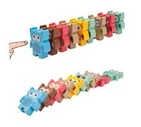 CORHAD 12Pcs Owl Shaped Stacking Blocks Set Colorful Educational Building for Early Learning Hand-eye Coordination Fine Motor Skill Development