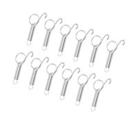 CORHAD 12pcs Stainless Steel Rabbit Cage Spring Hooks Latch Door Hooks Easy Install for Pigeon Chicken Cages