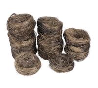 CORHAD 16Pcs Bird Nest 2.8 Inch Mini Rustic Hemp Thread Ornaments for Easter Festival Table Decoration and Photography
