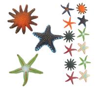 CORHAD 16pcs Miniature Ocean Animals Realistic Sea Star Octopus Figures Educational Playthings for Pool Beach Fun and Aquarium Decoration
