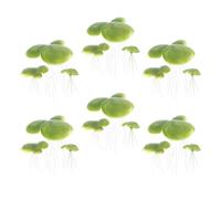 CORHAD 18pcs Artificial Floating Plants for Aquarium Fish Tank Decor, Light Green Abs Plastic Duckweed with Root, Effortless Floating and Water Quality Safe, for Types of Aquatic