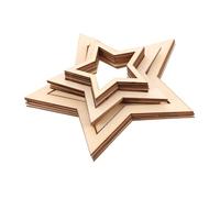CORHAD 18pcs Star Shaped Wooden Dream Catcher Rings Craft Supply Hoops for DIY Floral Wreaths Wall Hanging Wedding Decoration