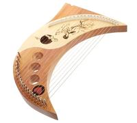 CORHAD 19-string Wood Lyre Harp Moon-box Design Handheld String Instrument for Beginners and Music Lovers
