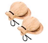 CORHAD 1Pair Wooden Castanets for Small Musical Instrument for Rhythm Development Easy to Use Finger Clappers for Early Learning Safe Percussion for Engaging Music Play