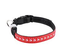CORHAD 1pc Creative Led Dog Necklace Dog Collar Flashing Pu Three Lighting Modes and Puppies